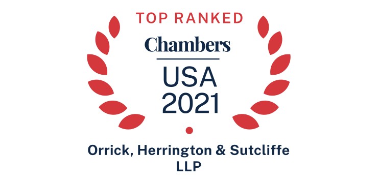 Orrick Top Ranked Chambers USA 2021