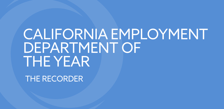 California Employment Department of the Year - The Recorder