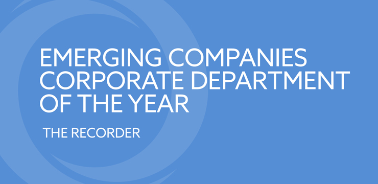 Emerging Companies Corporate Deparment of the Year - The Recorder