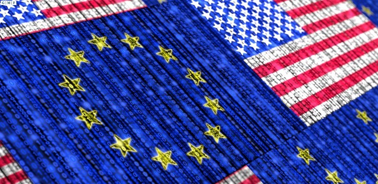 EU and U.S. Flags