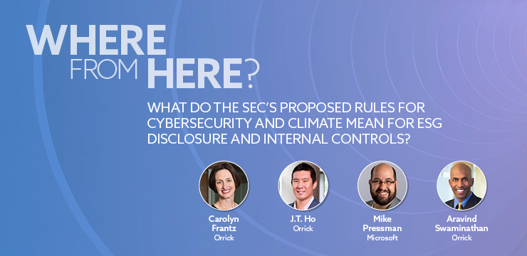 Where From Here? What do the SEC's Proposed Rules for Cybersecurity and Climate Mean for ESG Disclosure and Internal Controls?