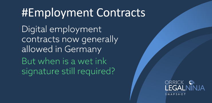 #Employment Contracts | Orrick Legal Ninja Snapshot