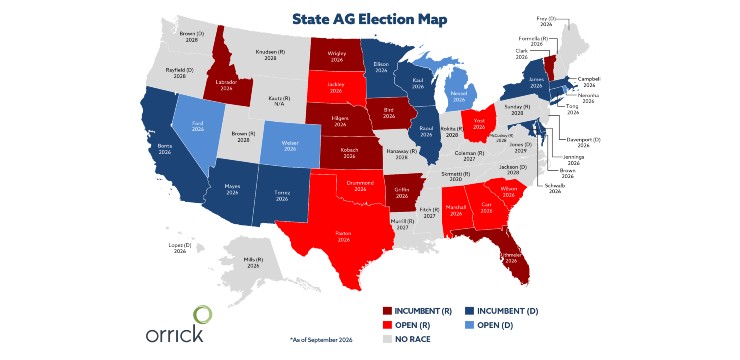 State AG Election Map 2026 | Orrick