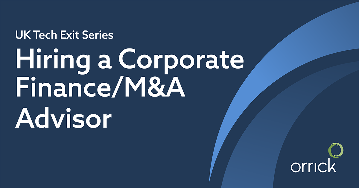 hiring a corporate finance/M&A advisor