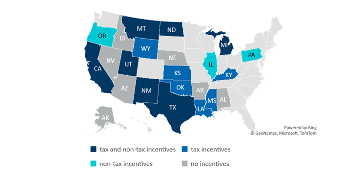 States Active in CCUS Incentives; Source: FTI Consulting and Orrick Research