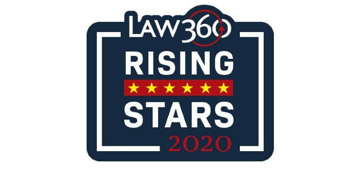 Law 360 Rising Stars 2020 logo