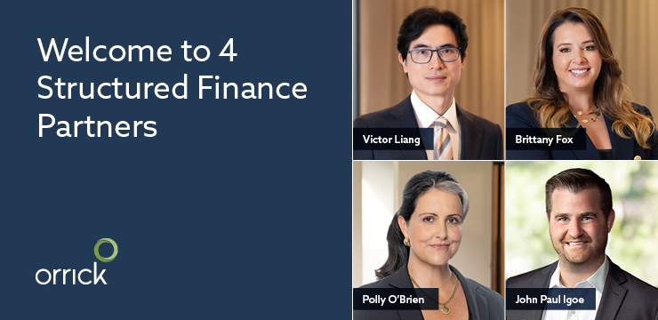 orrick welcomes 4 structured finance partners