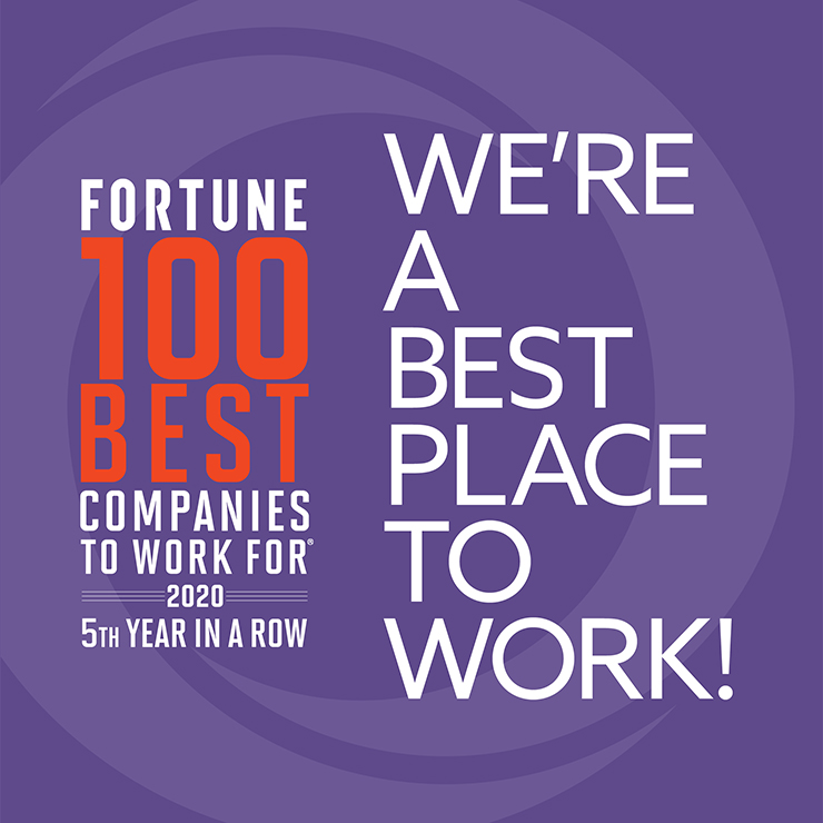 graphic recognizing Orrick as one of Fortune's 100 Best Places to Work