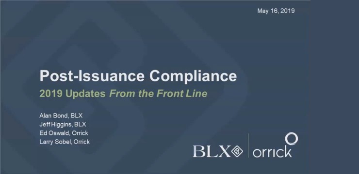 Post-Issuance Compliance Webinar