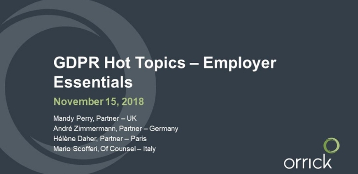GDPR Hot Topics - Employer Essentials